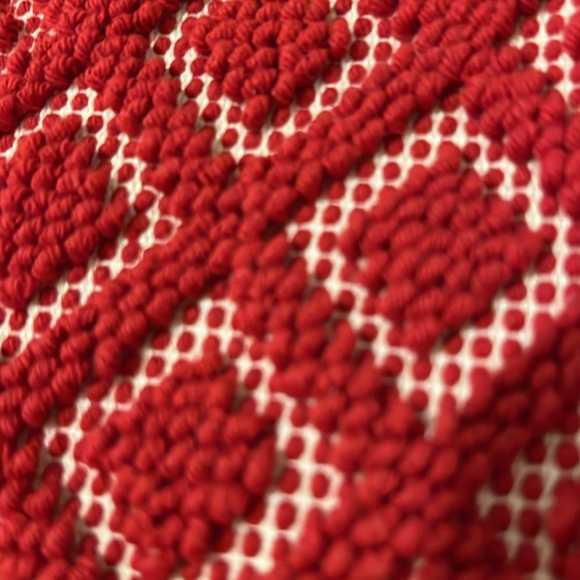 Club Monaco ISOLA Woven Fabric Clutch Red $175 - Picture 4 of 13